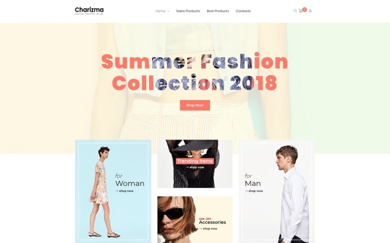 Charizma - Moda Mağazası Elementor WooCommerce Teması