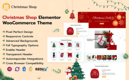 Noel Mağazası Elementor WooCommerce Teması