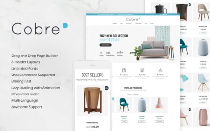 Cobre - Ev Dekorasyonu ve Mobilya Woocommerce Teması WooCommerce Teması