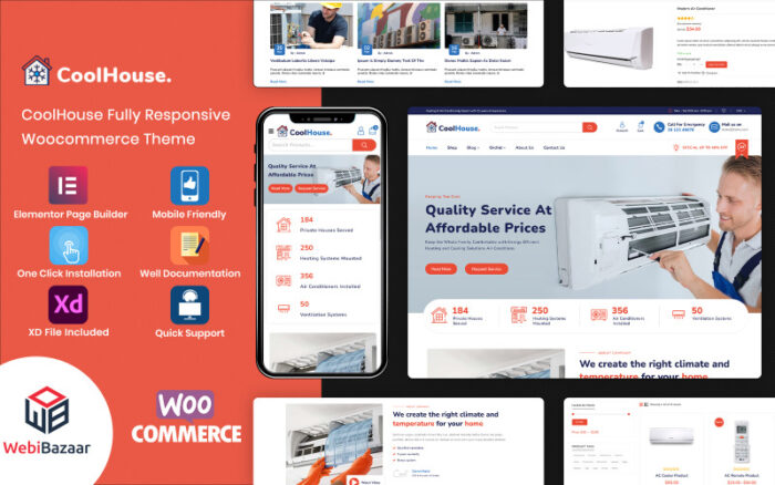 Coolhouse - Klima eTicaret WordPress Teması WooCommerce Teması