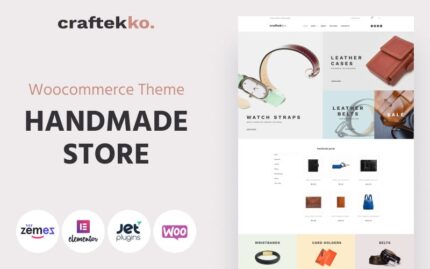 Craftekko - El Yapımı E-Ticaret Temiz Elementor WooCommerce Teması