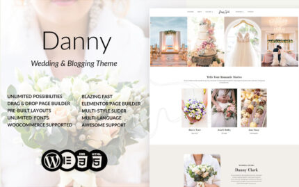 Danny - Düğün Fotoğrafçılığı ve Stüdyo Wordpress Teması WordPress Teması