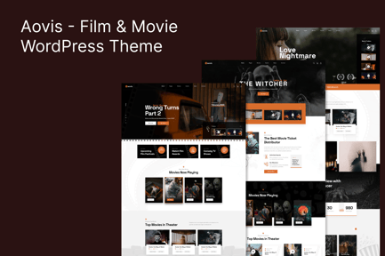 Booking Movie Film Tickets WordPress Theme - Aovis