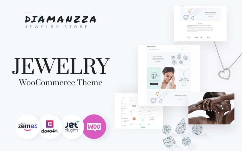 Diamanzza - Mücevher Mağazası WooCommerce Teması