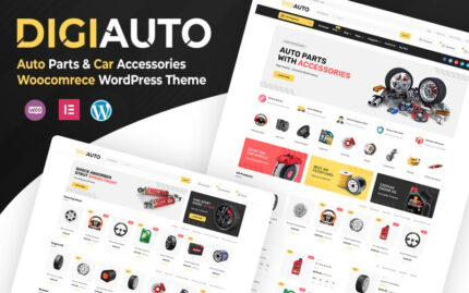 DigiAuto - Otomobil Parçaları ve Araba Aksesuarları Woocomrece WordPress Teması WooCommerce Teması