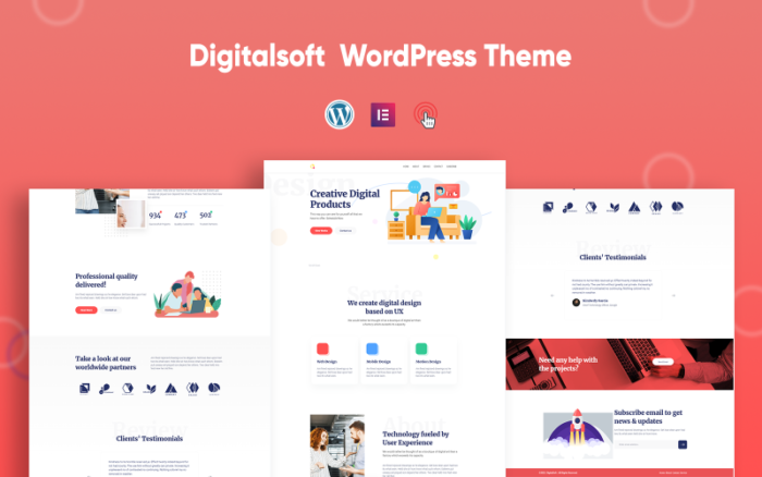 Digitalsoft - SaaS ve Yazılım Elementor WordPress Teması