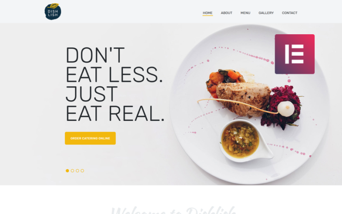 Dishlish - Restoran Çok Amaçlı Klasik WordPress Elementor Teması WordPress Teması