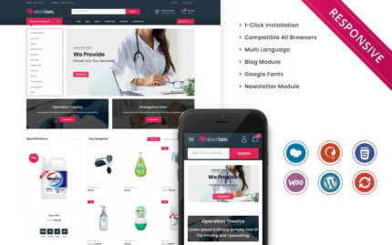 Doctian - Tıbbi Mağaza Duyarlı WooCommerce Teması