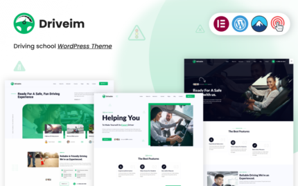 Driveim - Sürücü Okulları için Özel Bir Sürüş Eğitimi WordPress Teması