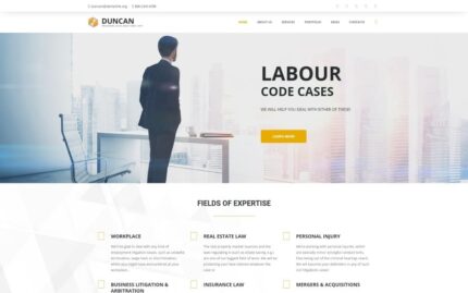 Duncan - Avukat Şirketi Duyarlı WordPress Teması