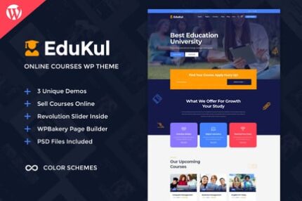 Edukul | Online Courses WordPress Theme