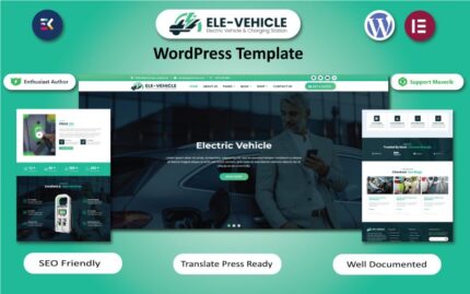 ELE-Vehicle - Elektrikli Araç ve Şarj İstasyonu WordPress Elementor Şablonu WordPress Teması