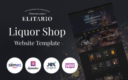 Elitario - İçki Mağazası WooCommerce Elementor Teması WooCommerce Teması