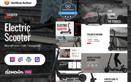 Escooter - Premium Elektrikli Scooter Çok Amaçlı WordPress Elementor Teması WordPress Teması