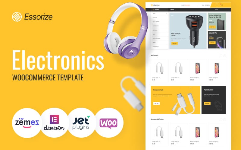 Essorize - Elektronik E-Ticaret Klasik Elementor WooCommerce Teması