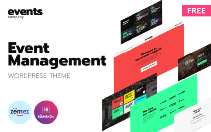 Events Company - Ücretsiz Modern Etkinlik Açılış Sayfası Platformu WordPress Teması