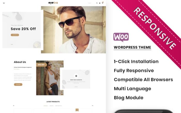 Eyetra - Gözlük Mağazası WooCommerce Teması