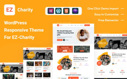 EZ Charity: Hayır Kurumları İçin Kapsamlı Kaynak Merkezi WordPress Teması