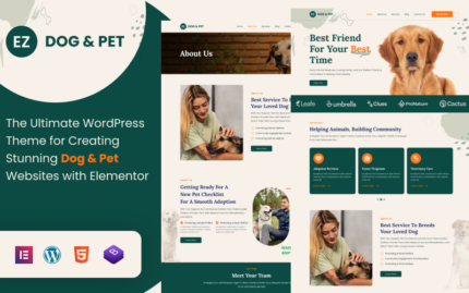 EZ Dog & Pets: En İyi Köpek ve Evcil Hayvan Hizmetleri WordPress Teması