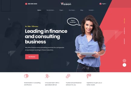 Vizeon - Business Consulting WordPress Themes