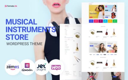 FermataLife - Müzik Aletleri Mağazası E-Ticaret Klasik Elementor WooCommerce Teması