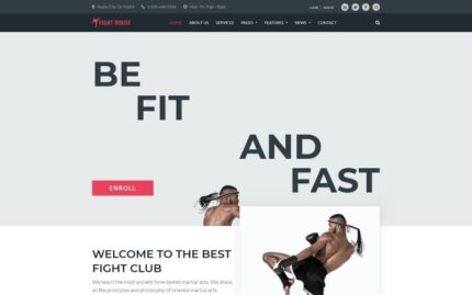 Fight House - Vahşi Dövüş Sanatları Kulübü WordPress Teması