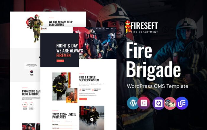 Fireseft - İtfaiye Tugayı WordPress Elementor Teması WordPress Teması