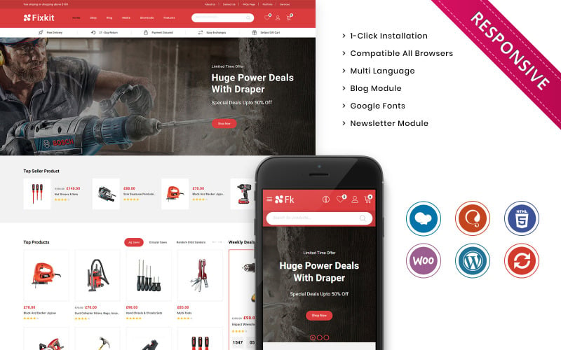 Fixkit Otomasyon Araçları - Woocommerce Duyarlı Tema WooCommerce Teması