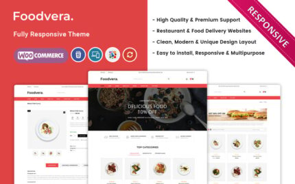 Foodvera - Hızlı Yemek ve Restoran Mağazası WooCommerce Teması