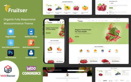 Fruitser - Bakkal WooCommerce Mağaza Şablonu WooCommerce Teması