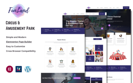 FunLand - Sirk ve Eğlence Parkı WordPress Teması