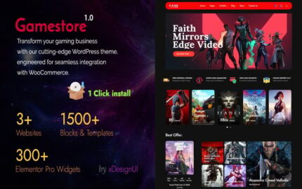 Gamestore - Oyun Mağazası Woocommerce Shop Elementor WordPress Teması WooCommerce Teması