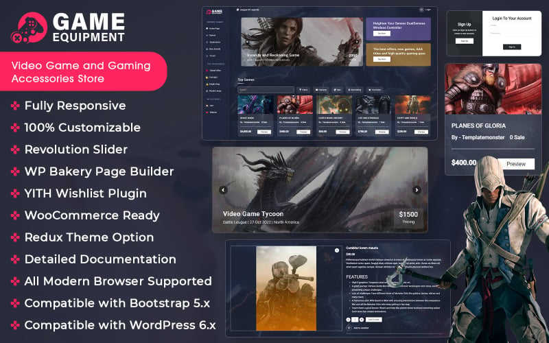 GameWorld - Video Oyunu ve Oyun Aksesuarları Mağazası Woocommerce Teması WooCommerce Teması