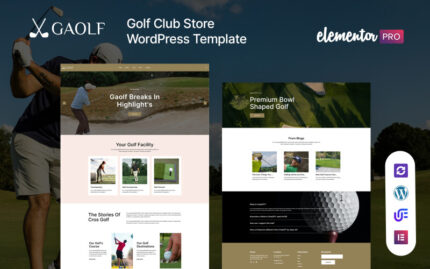 Gaolf - Golf Kulübü ve Sahası WordPress Elementor Teması WordPress Teması