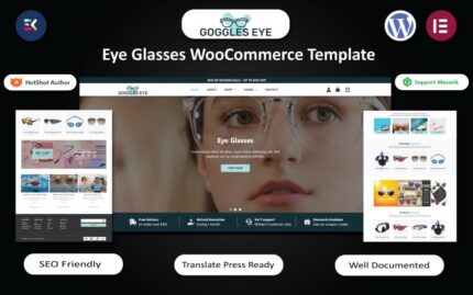 Goggles Eye - Gözlükler WooCommerce Elementor Şablonu WooCommerce Teması