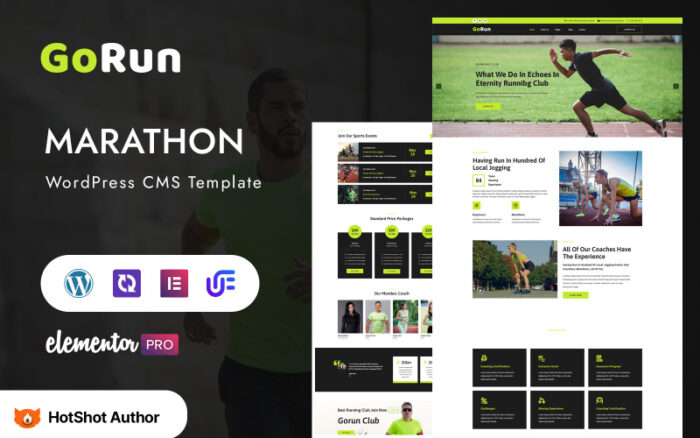 GoRun - Maraton Spor Etkinliği Çok Amaçlı WordPress Elementor Teması WordPress Teması