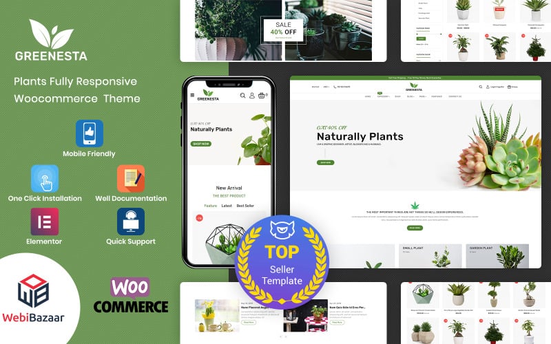 Greenesta Organic - Gıda ve Bakkal Mağazası WooCommerce Teması