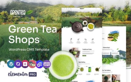 Grentea - Organik ve sağlıklı Çay Mağazası Çok Amaçlı WordPress Elementor Teması WordPress Teması