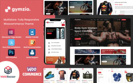 Gymzio - Fitness, Spor Salonu ve Spor Giyim WordPress Teması WooCommerce Teması