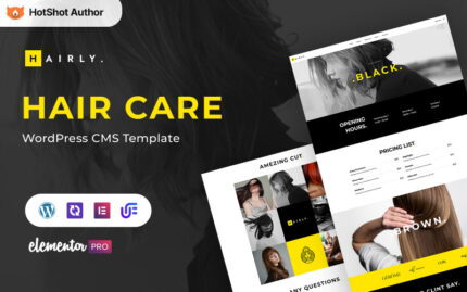 Hairly - Saç Bakımı ve Kuaför Salonu Wordpress Teması WordPress Teması