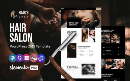 Saçlar - Saç Salonu Çok Amaçlı WordPress Elementor Teması WordPress Teması