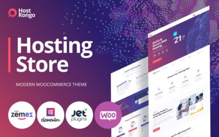 Host Rongo - Hosting Mağaza E-Ticaret Modern Elementor WooCommerce Teması