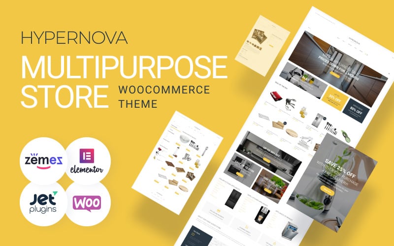 Hypernova - Mağaza Çok Amaçlı Minimal Elementor WooCommerce Teması