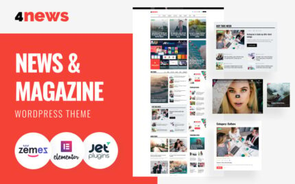 4News - Haberler ve Dergi WordPress Elementor Teması WordPress Teması