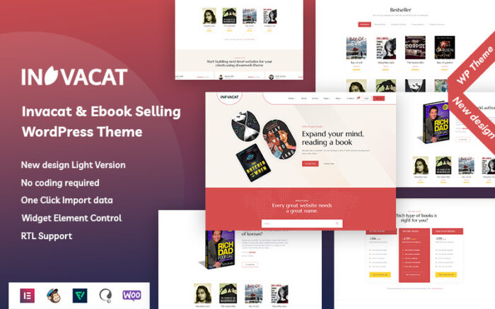 Invacat - E-kitap Satış WordPress Teması