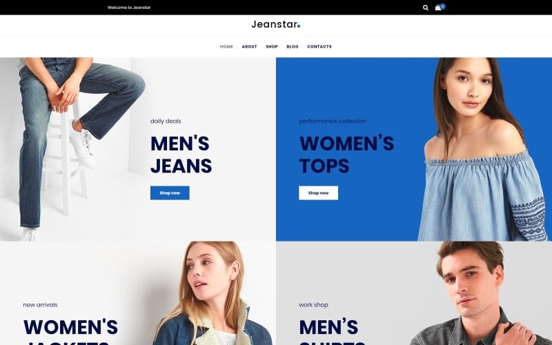 Jeanstar - Giyim Mağazası Elementor WooCommerce Teması