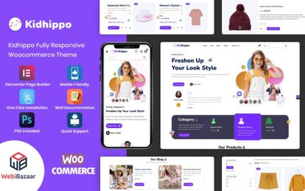 Kidhippo - Çocuk Oyuncakları ve Giysileri Çok Amaçlı Woocommerce Teması WooCommerce Teması