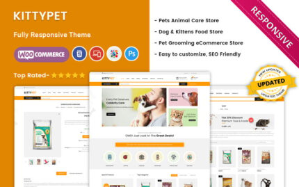 Kittypet - Evcil Hayvan Mağazası Duyarlı WooCommerce Teması