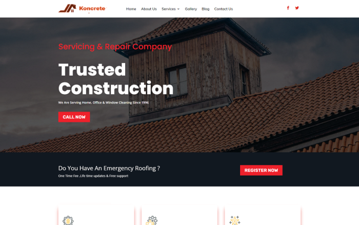 beton İnşaat Bina Çatı Wordpress Temaları WordPress Teması