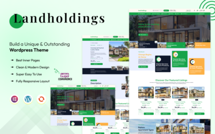 Landholdings - Ev Dekorasyonu Minimal WordPress Teması WooCommerce Teması